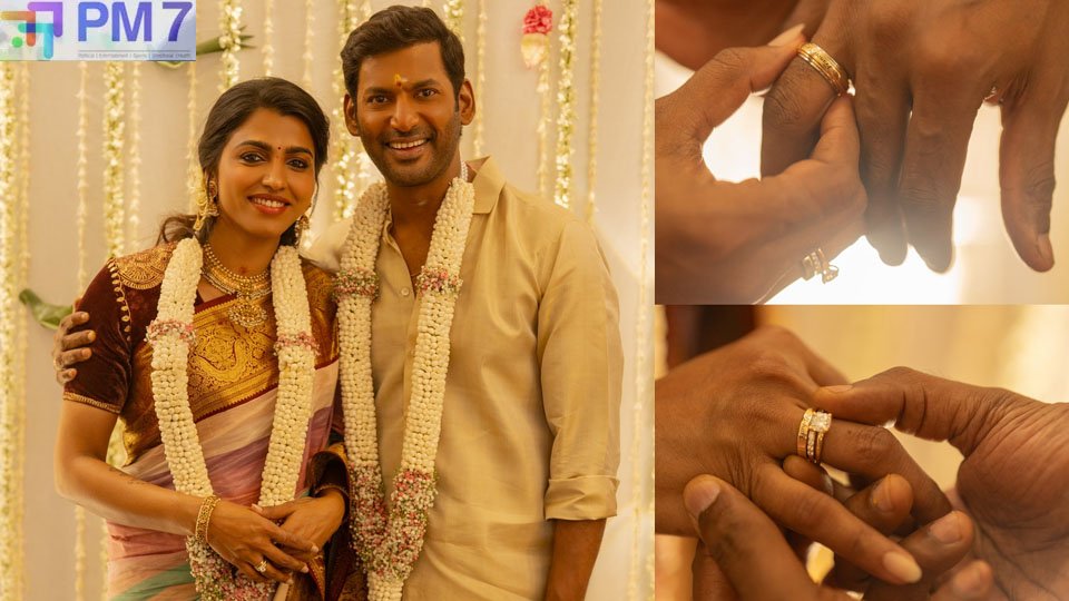 Vishal : కాబోయే భార్యను పరిచయం చేసిన హీరో విశాల్.. ఎంగేజ్మెంట్ ఫొటోలు వైరల్!